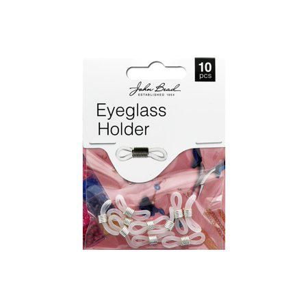 MHF Metal Silver 25x7mm Eyeglass Holders for Jewelry Making Findings