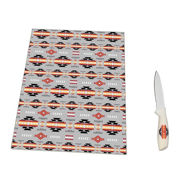 Nu Trendz cutting board with stainless steel knife