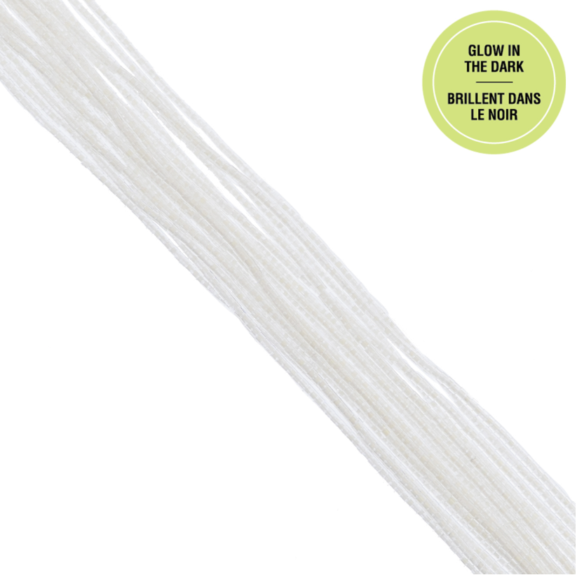 Cylin Bead 11/0 approx.23g Hank Glow in Dark - White to Green