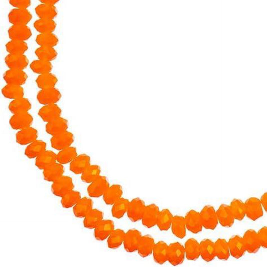1.5x2.5mm -Opaque Orange Rondelle