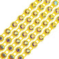 Rhinestone Banding 1yd 1row ss12 Lemon Casing/ Crystal AB