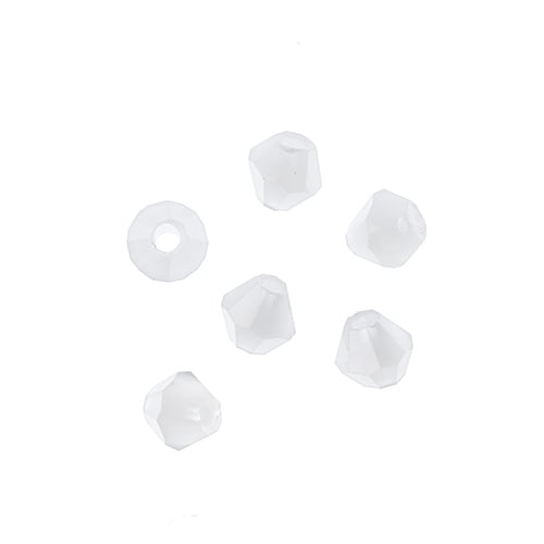 Bicone 2Strand 7in (apx96pcs) 4mm Opaque White