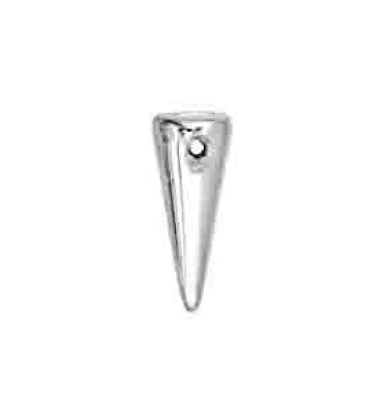 Glass Spike Beads 5x13mm Trans. Crystal/Labrador Fullcoated
