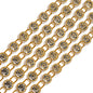Rhinestone Banding 1yd 1row ss12 Antique Gold Casing/ Crystal