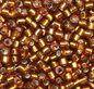 Silver-Lined Amber Miyuki Delica Beads 10/0 (0144V)