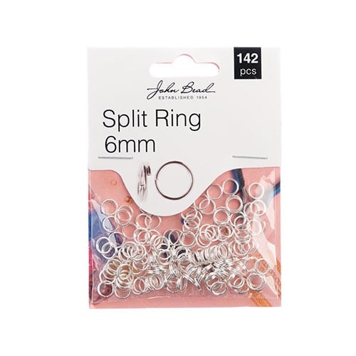 Split Ring 6mm Silver 142pcs