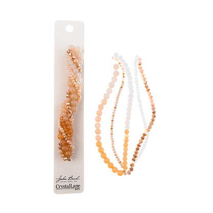 27290100-52 Twisted Bead Strands Amber Glow