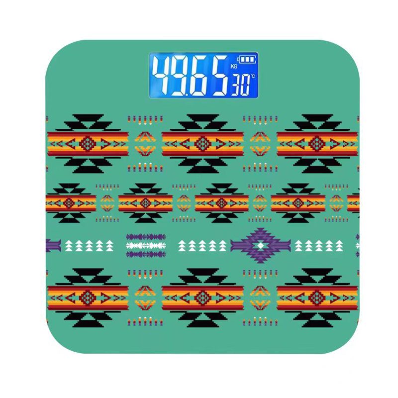 Bathroom scale on tempered glass