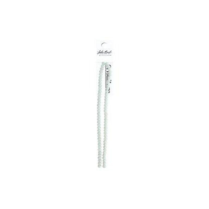 Rondelle 2 Strand 7in (apx78pcs) 4x6mm Opaque White AB