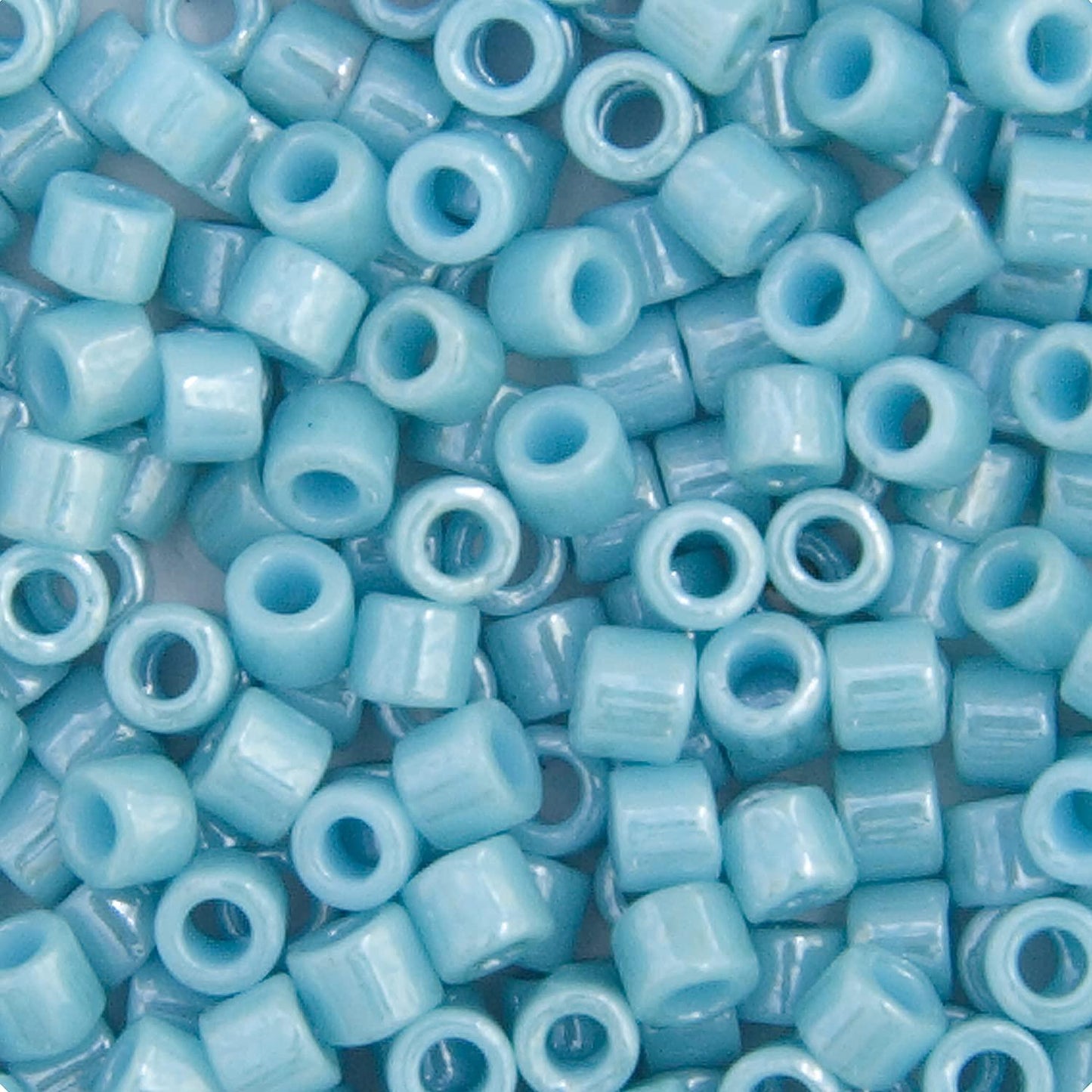 Delica 10/0  Light Aqua Opaque Glazed Luster (0217V)