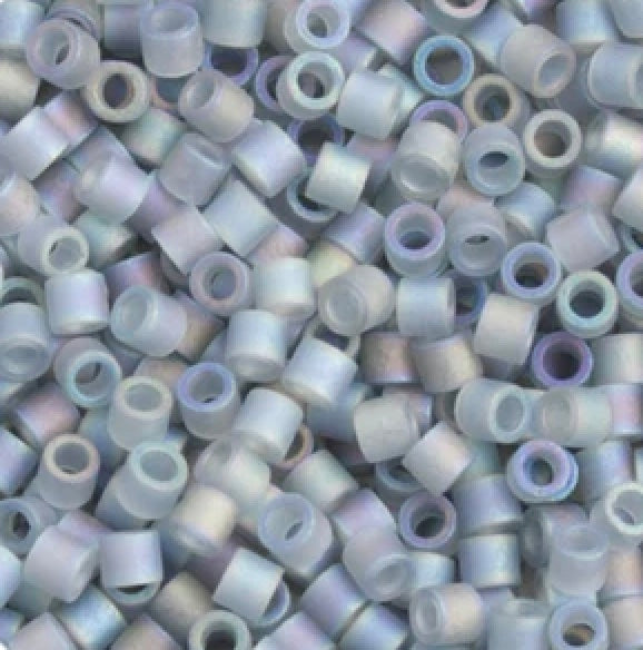 Miyuki 15/0 Delica RD Grey Transparent AB Matte 5.2gms (0863V)