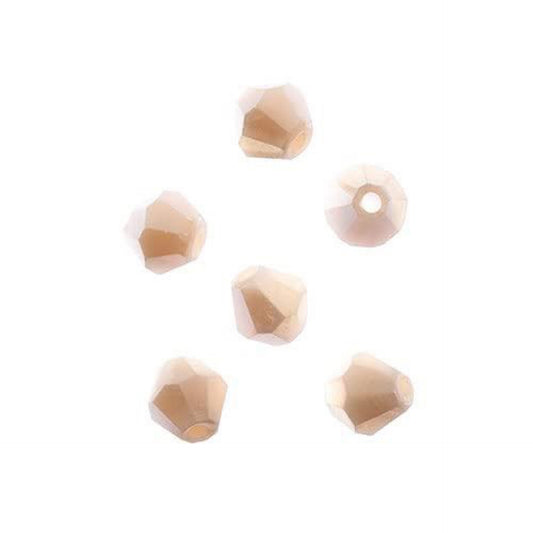 Crystal Lane DIY Bicone 2Strand 7in (apx44pcs) 8mm Opaque Cream AB (27290111-08)
