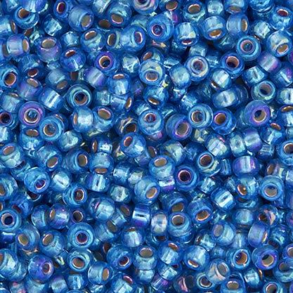 11/0 apx.22g Sapphire Silver Lined AB (1019V)