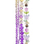 Flower 7in Bead Strand Ombre Yellow to Purple-Butterflies, Bell Flower, Tulip, Round