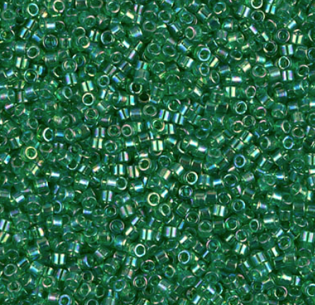 Miyuki Delica 10/0 RD 5.2gms - Green Transparent Ab (0152V)