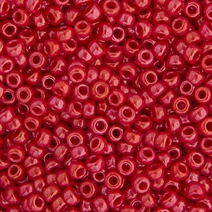 22gms 11/0 in Red Opaque Luster (0426V)