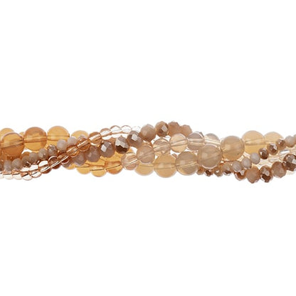27290100-52 Twisted Bead Strands Amber Glow