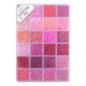 Bead Box - Glass Seed Beads 8/0 apx. 300g 24 Colors Rosy Daydream