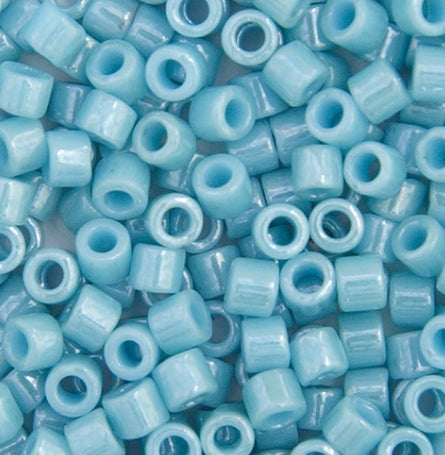 Opaque Light Aqua Luster Miyuki Delica Beads 10/0 (0217v)