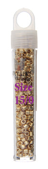 15/0 light gold 24kt plated 5.2g (0034V)