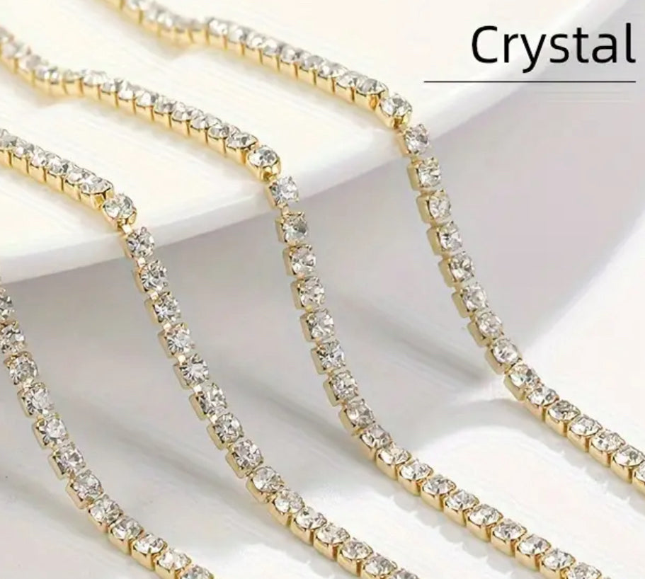 2mm Crystal Rhinestone chain