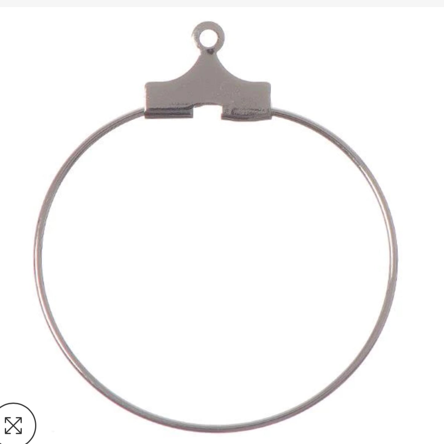 Beadable Hoops 25mm Nickel 10/pk