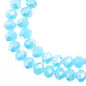 Rondelle 2 Strand 7in (apx78pcs) 4x6mm Opaque Blue AB