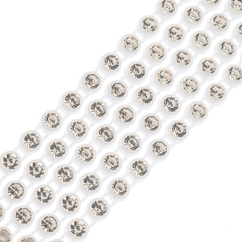 Rhinestone Banding 1yd 1row ss8 White Casing/ Crystal