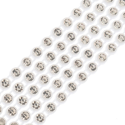 Rhinestone Banding 1yd 1row ss8 White Casing/ Crystal
