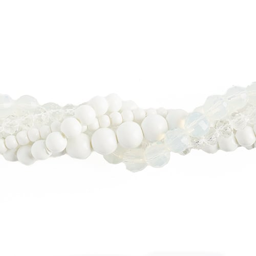 27290100-36 Twisted Bead Strands Queen Anne's Lace