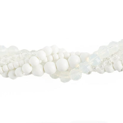 27290100-36 Twisted Bead Strands Queen Anne's Lace