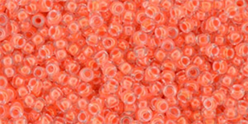 11/0 toho luminous neon salmon