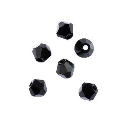 Bicone 2Strand 7in (apx96pcs) 4mm Opaque Black