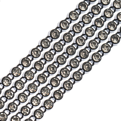 Rhinestone Banding 1yd 1row ss8 Black Casing/ Crystal