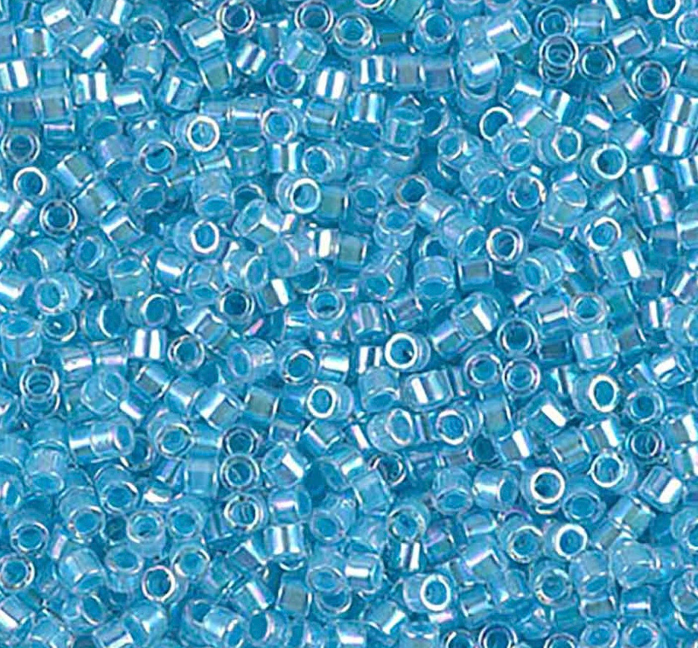 Lined Sky Blue Ab Miyuki Delica Beads 10/0 (0057V)