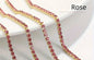 2mm rose rhinestone chain