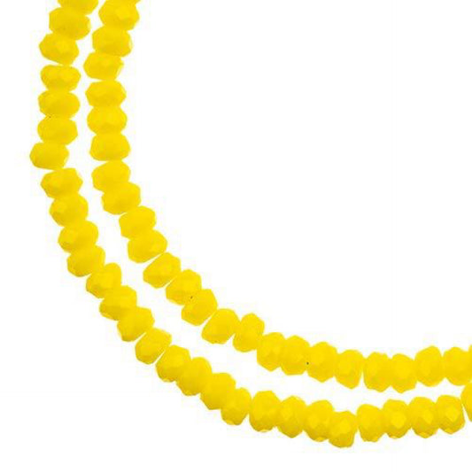 1.5x2.5mm -Opaque Yellow Rondelle