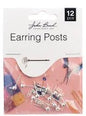 Earring Posts w/5mm Ball SLV 12pc