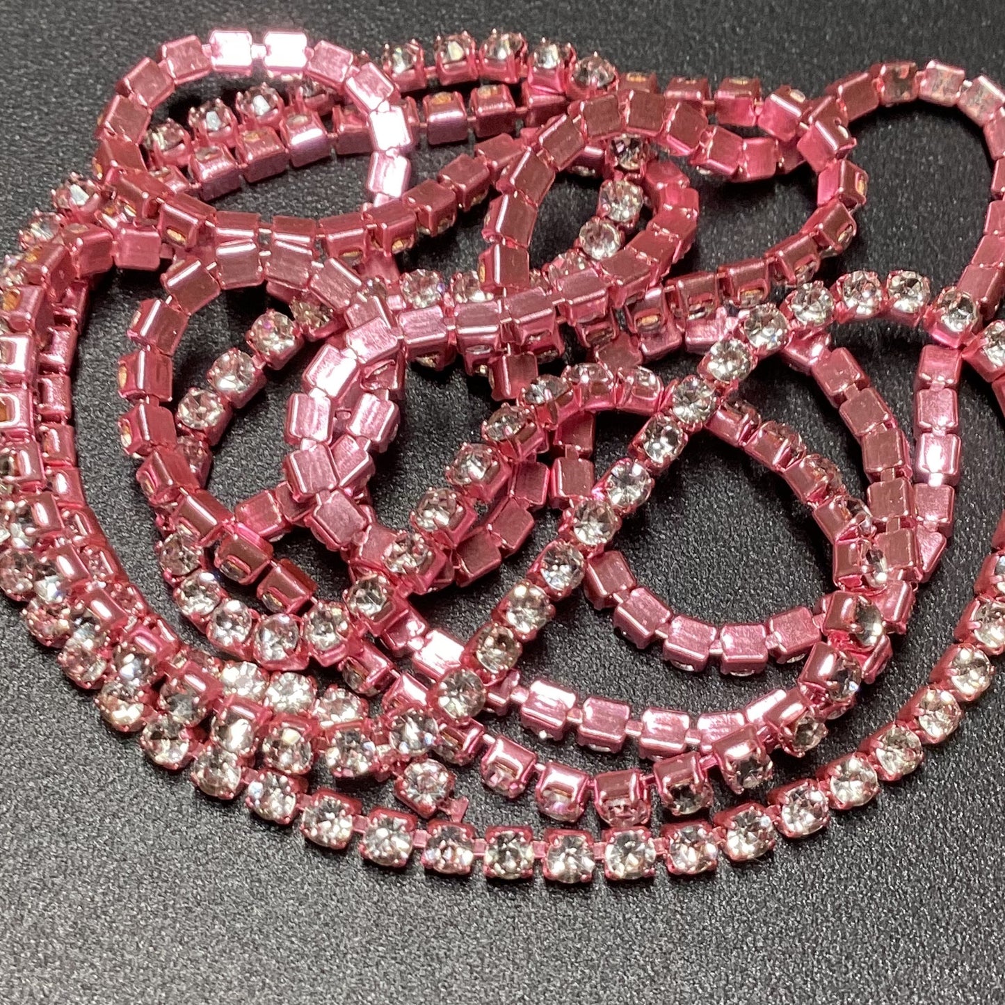 Pink rhinestone chain