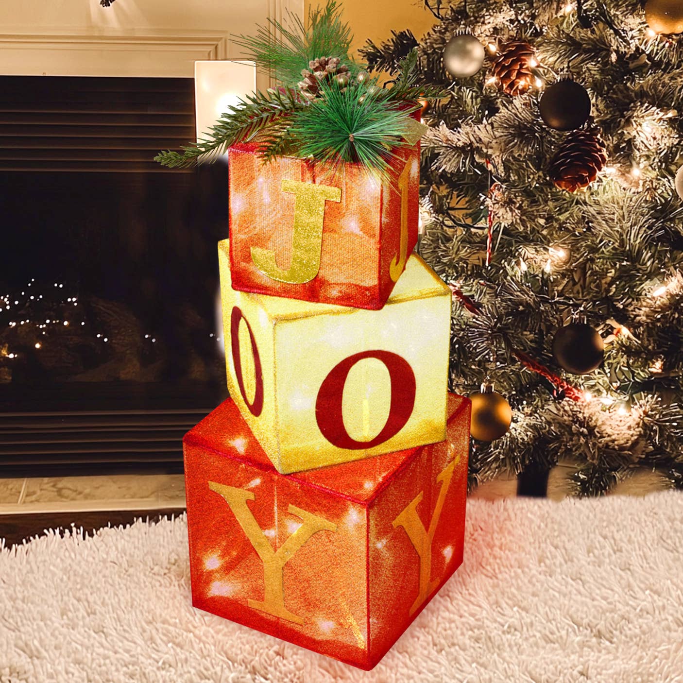 3PCS Christmas Lighted Gift Boxes: Illuminate Your Holiday