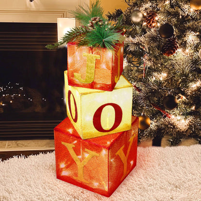 3PCS Christmas Lighted Gift Boxes: Illuminate Your Holiday