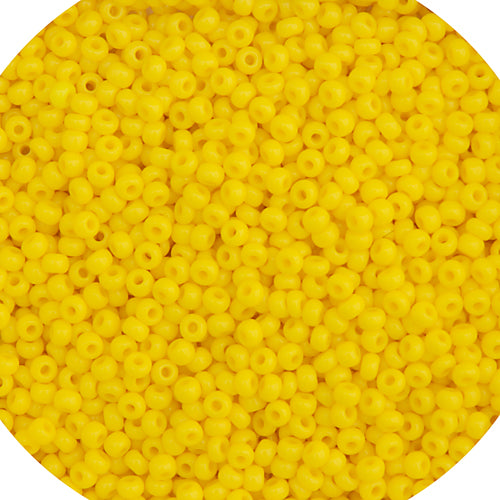 Czech Glass Seed Beads 10/0 Opaque Gold Yellow