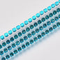 Rhinestone Cup Chains, with Spool, Blue Zircon, SS6.5