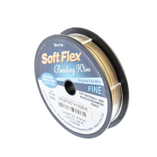 Soft Flex 21 Strand Bone .014" Fine Beading Jewelry Stringing Design Wire 30'
