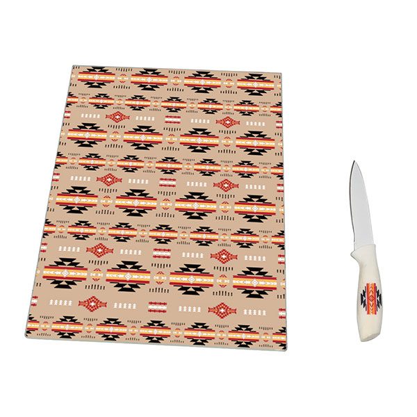 Nu Trendz cutting board with stainless steel knife