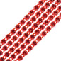 Rhinestone Banding 1yd 1row ss8 Red Casing/ Light Siam