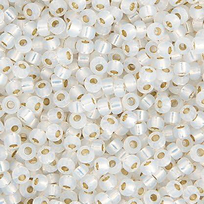 11/0 apx.22g White Opal Silver Lined (0551V)